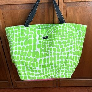 Scout Lime Green Weekender Tote with Black Handles